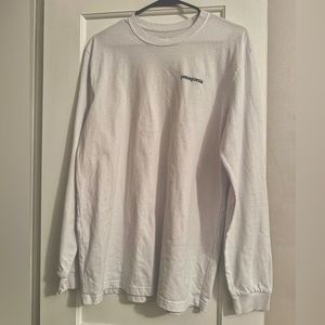 Men’s white Patagonia long sleeve tee (size M)